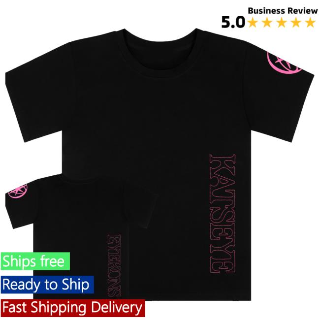 Katseye Merch Shop Store Katseye X Eyekons Logo Stitch Black T-Shirt 4 Katseye Merch Shop Store Katseye X Eyekons Logo Stitch Black T-Shirt