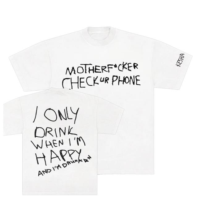 Kesha Merch Store Handwritten Tee Kesha Merch Store Handwritten Tee