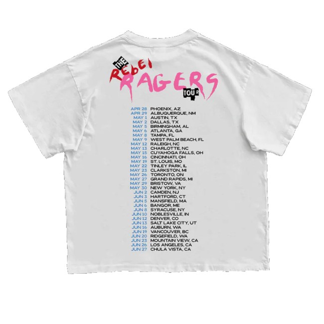 Kid Cudi Merch Store Rebel Ragers Tour Shirt White 3 Kid Cudi Merch Store Rebel Ragers Tour Shirt White