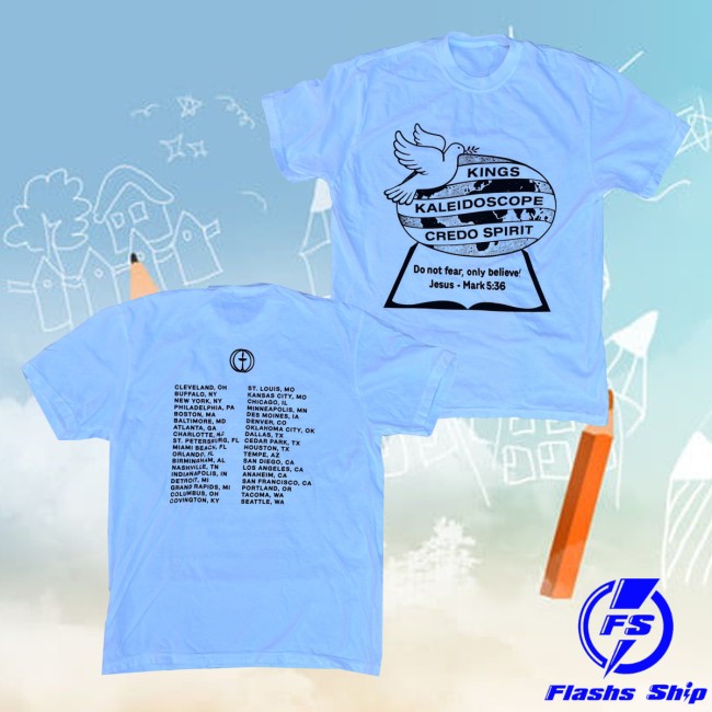 Kings Kaleidoscope Merch Store Globe T-Shirt White 5 Kings Kaleidoscope Merch Store Globe T-Shirt White
