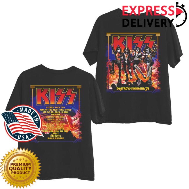 Kiss Store Merch Framed Destroys Anaheim T-Shirt 5 Kiss Store Merch Framed Destroys Anaheim T-Shirt