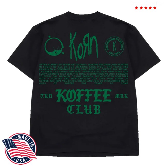 Korn Merch Store Koffee Vintage Black Tee 4 Korn Merch Store Koffee Vintage Black Tee