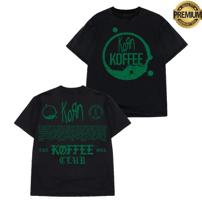 Korn Merch Store Koffee Vintage Black Tee 5 Korn Merch Store Koffee Vintage Black Tee