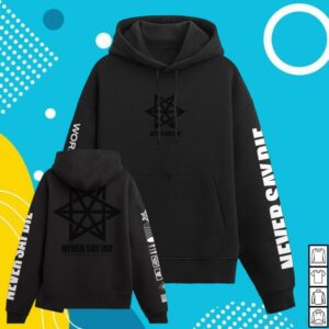 Kt8 Merch Store Never Say Die Black Pullover Hoodie