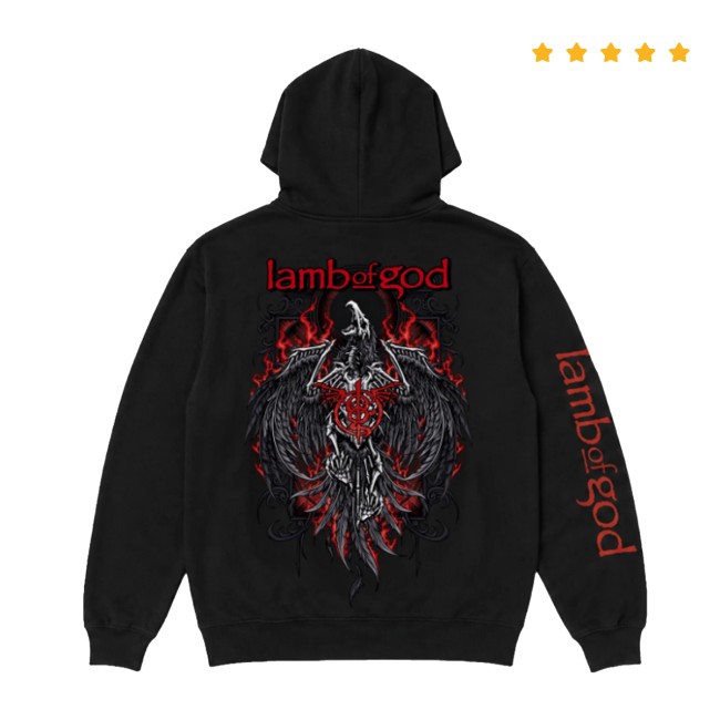 Lamb Of God Merch Shop Crimson Phoenix Pullover Hoodie