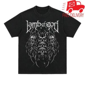 Lamb Of God Merch Shop Spiderskull Pigment Wash Tee