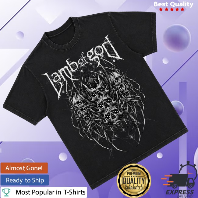 Lamb Of God Merch Shop Spiderskull Pigment Wash Tee