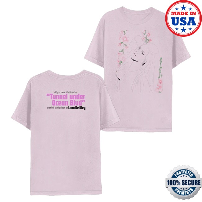 Lana Del Rey Merch Store Ocean Blvd Lilac Illustration T-Shirt 4 Lana Del Rey Merch Store Ocean Blvd Lilac Illustration T-Shirt