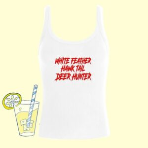 Lana Del Rey Merch Store White Feather Lightweight Ribbed Tank Top