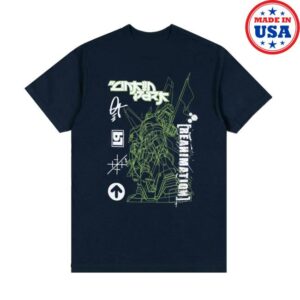 Linkin Park Merch Shop Store Reanimation Robot Sketch Navy Tee
