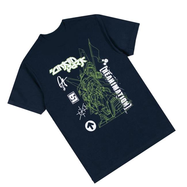 Linkin Park Merch Shop Store Reanimation Robot Sketch Navy Tee 3 Linkin Park Merch Shop Store Reanimation Robot Sketch Navy Tee