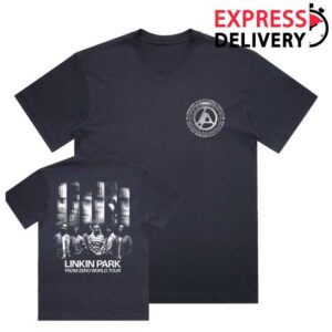 Linkin Park Merch Store Fz Halftone Portrait Navy Tee