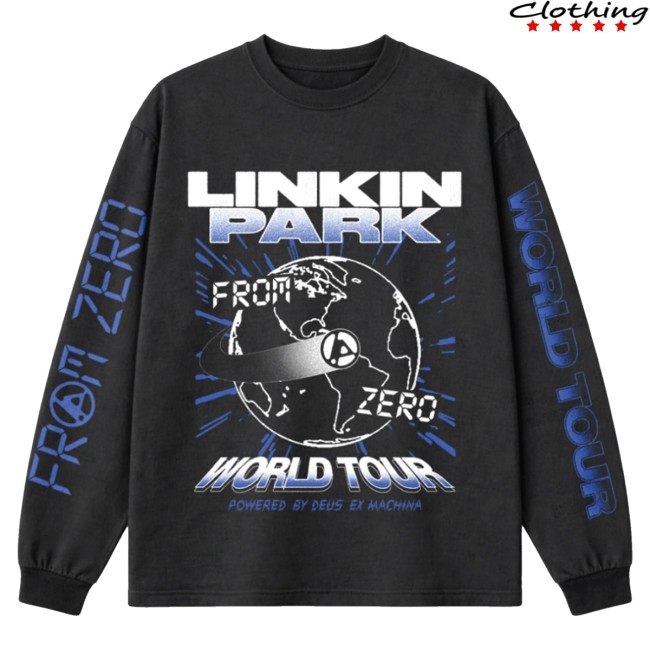 Linkin Park Merch Store Lp X Deus Fz Countdown Black Long Sleeve Tee