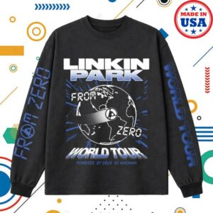 Linkin Park Merch Store Lp X Deus Fz Countdown Black Long Sleeve Tee