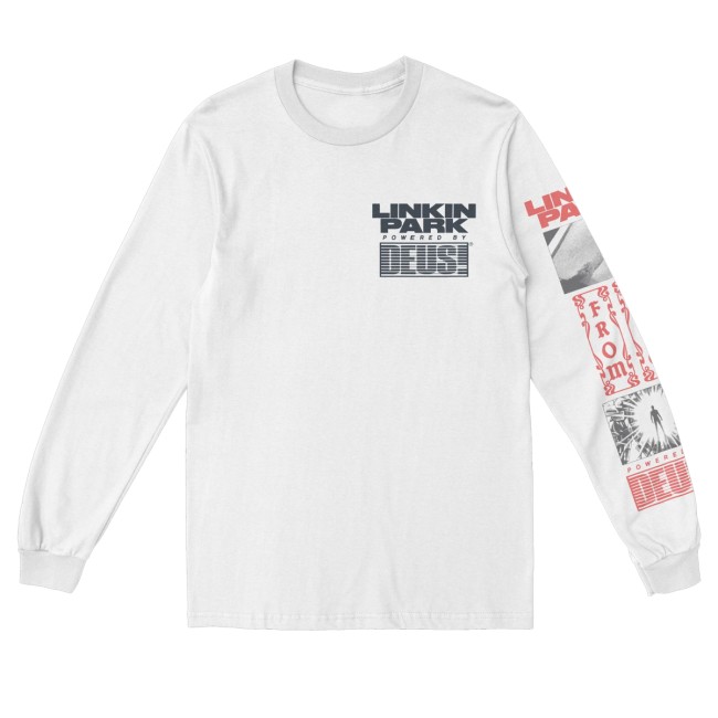 Linkin Park Merch Store Lp X Deus Powered By White Long Sleeve Tee