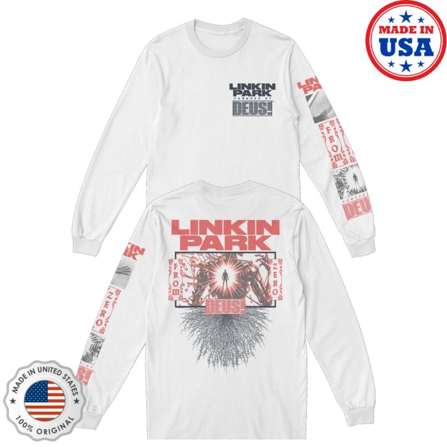 Linkin Park Merch Store Lp X Deus Powered By White Long Sleeve Tee
