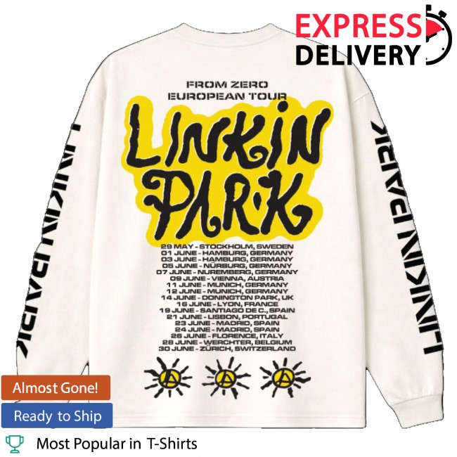 Linkin Park Merch Store Lp X Deus Sun White Long Sleeve Tee
