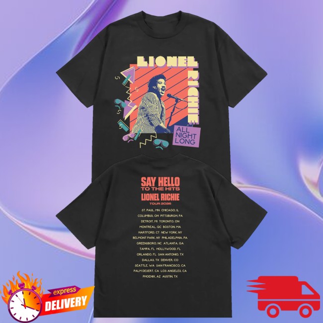 Lionel Richie Merch Shop All Night Long Tour Shirt