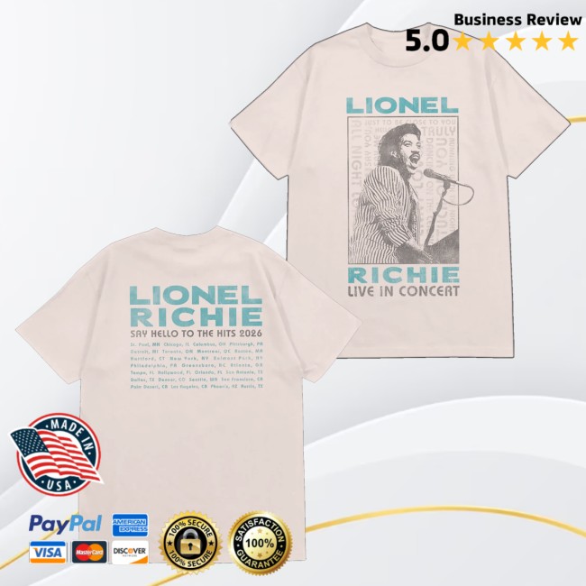 Lionel Richie Merch Store Live In Concert Tee
