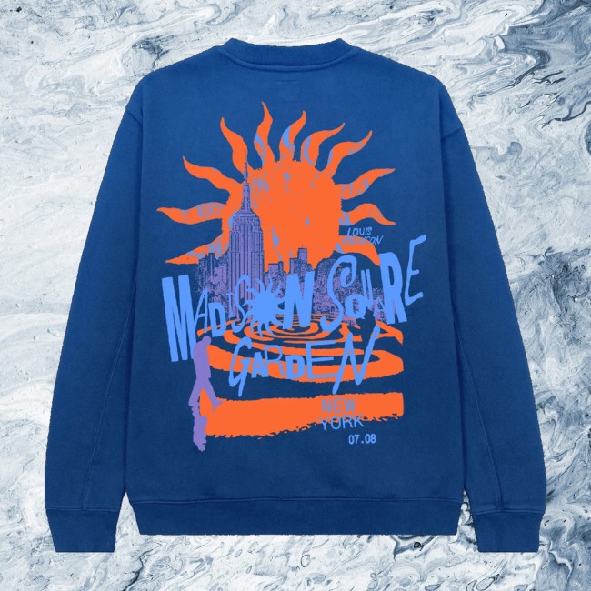Louis Tomlinson Merch Shop Hdwgh Msg New York Royal Blue Crewneck