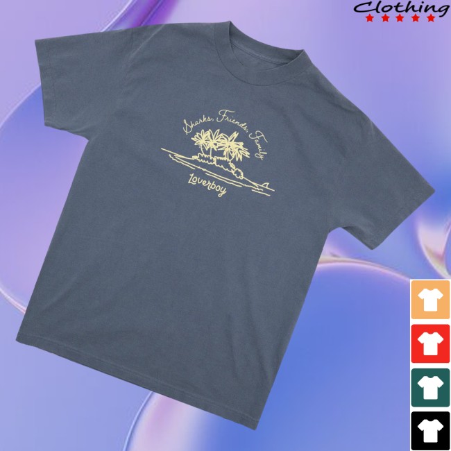 Loverboy Merch Store Sharks, Friends, Family Classic Tee 3 Loverboy Merch Store Sharks, Friends, Family Classic Tee