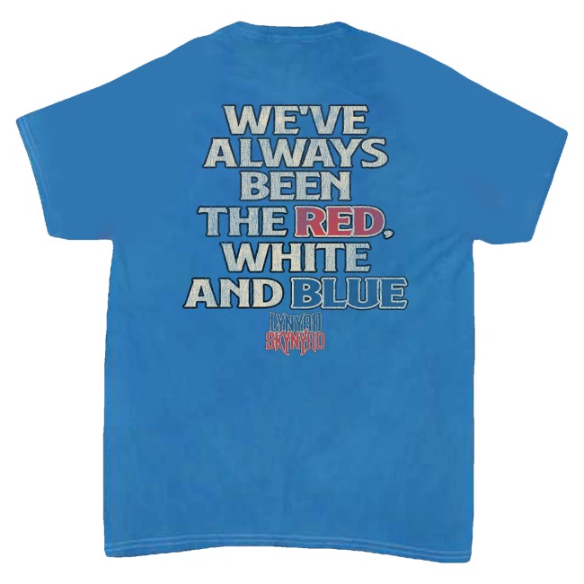 Lynyrd Skynyrd Merch Store Red White And Blue 250 Tee