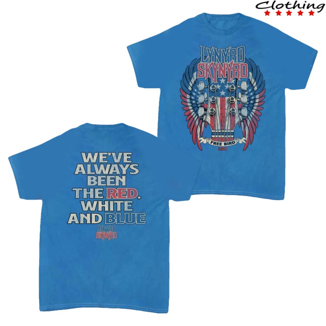 Lynyrd Skynyrd Merch Store Red White And Blue 250 Tee