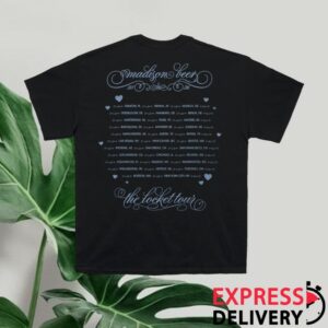 Madison Beer Merch Store Locket Tour Black Shirt