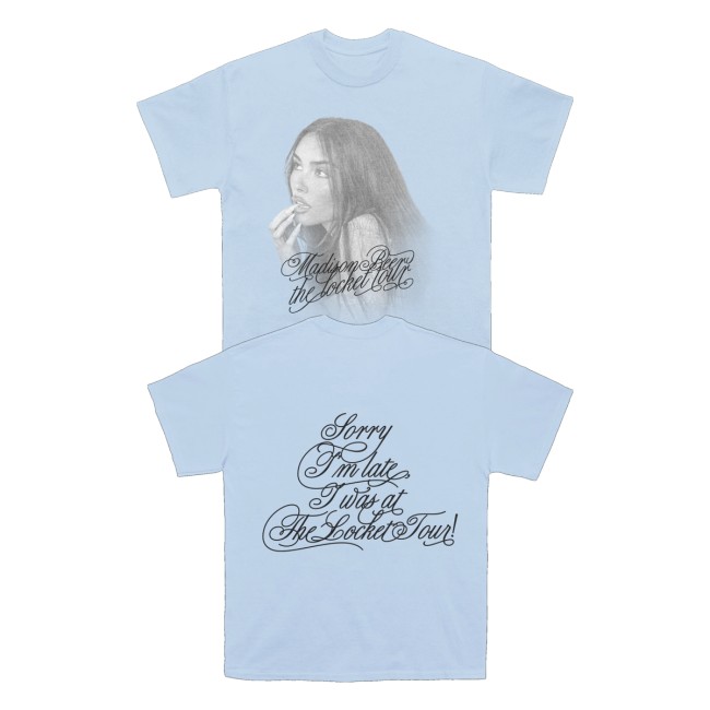 Madison Beer Merch Store Locket Tour Light Blue Tee 5 Madison Beer Merch Store Locket Tour Light Blue Tee