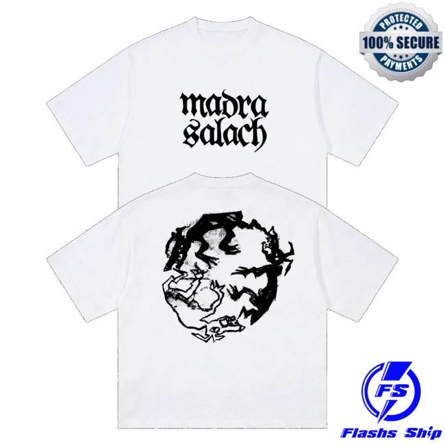 Madra Salach Merch Store White & Black Logo Shirt 5 Madra Salach Merch Store White & Black Logo Shirt