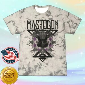 Mastodon Merch Store Swirl Silhouette Crystal Silver Tee
