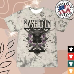 Mastodon Rocks Merch Shop Store Swirl Silhouette Crystal Silver Tee