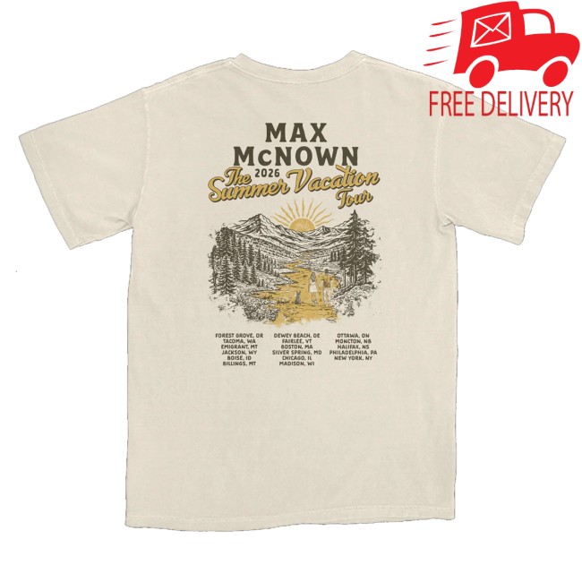 Max Mcnown Merch Store Summer Vacation 2026 Tour Tee 4 Max Mcnown Merch Store Summer Vacation 2026 Tour Tee