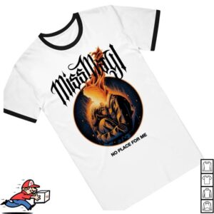 Merchnow Store Shop Miss May I Flaming No Place For Me White Black Ringer T-Shirt