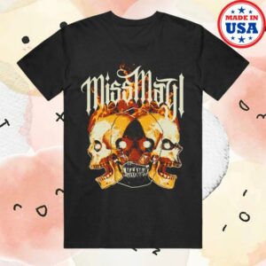 Merchnow Store Shop Miss May I Flaming Skulls Black T-Shirt