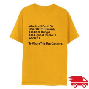 Miss Jill Scott Merch Store Jill Scott Album List Tee Gold