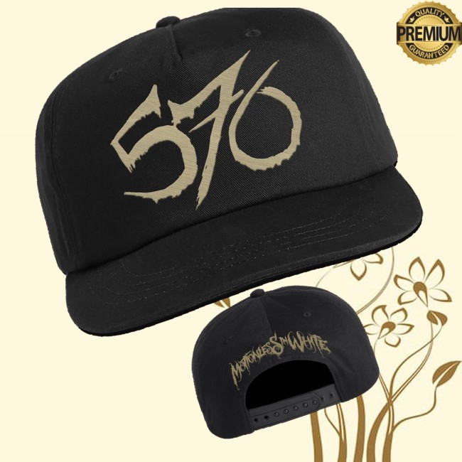 Motionless In White Merch Store 570 Snapback Hat (Black) 3 Motionless In White Merch Store 570 Snapback Hat (Black)