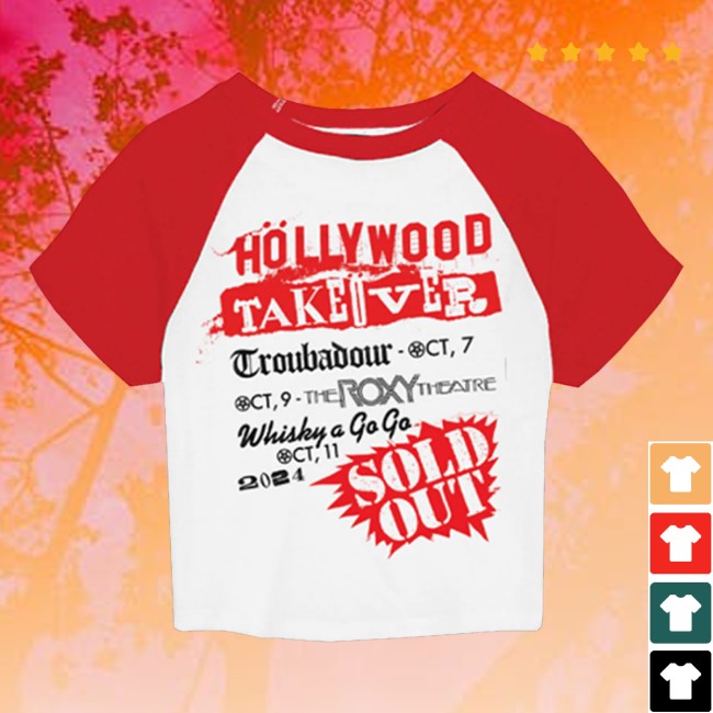 Motley Crue Merch Store Hollywood Takever Crop Raglan 4 Motley Crue Merch Store Hollywood Takever Crop Raglan