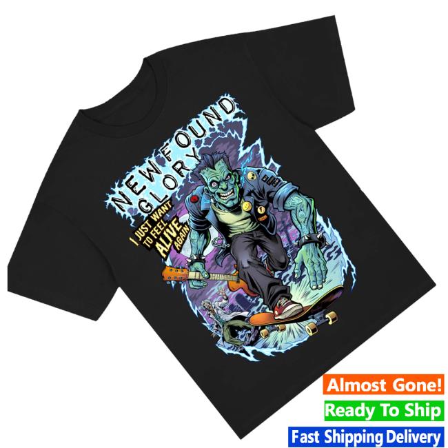 New Found Glory Merch Store Shop Feel Alive T-Shirt (Black) 3 New Found Glory Merch Store Shop Feel Alive T-Shirt (Black)