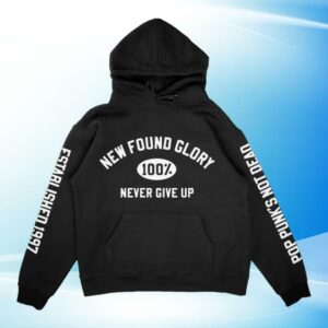 New Found Glory Merch Store Shop Never Give Up Varsity Pullover Hoodie