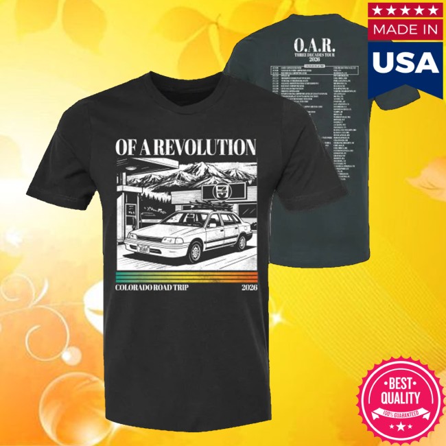 Oar Merch Store Colorado Road Trip 2026 Tour Tee