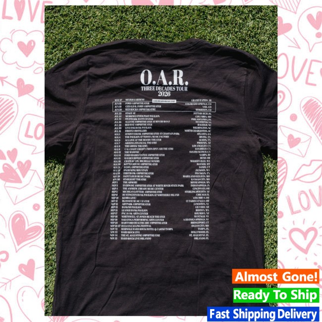 Oar Merch Store Colorado Road Trip 2026 Tour Tee