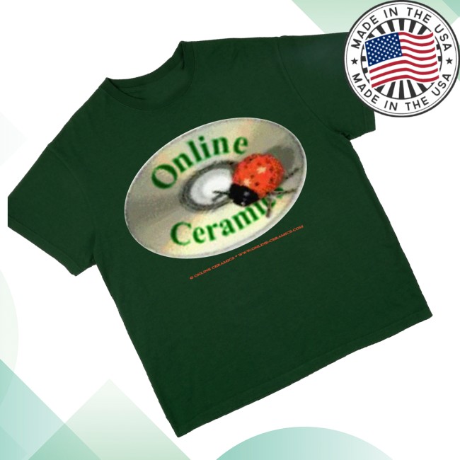 Online Ceramics Merch Shop Bug Music Green Shirt