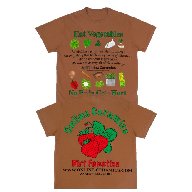 Online Ceramics Merch Shop Eat Vegetables Shirt