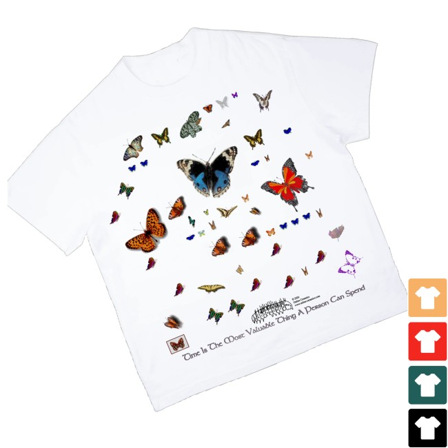Online Ceramics Merch Shop Time Is The Most Valuable Thing A Person Can Spend White Shirt