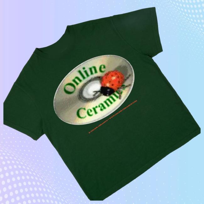 Online Ceramics Store Merch Shop Bug Music Dark Green Tee