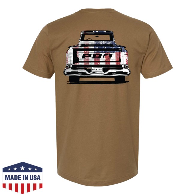 Pbr Shop Merch Pbr Patriotic Vintage Truck T-Shirt Desert Brown 4 Pbr Shop Merch Pbr Patriotic Vintage Truck T-Shirt Desert Brown
