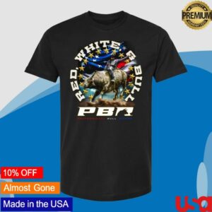 Pbr Shop Merch Pbr Red White & Bull Spotlight T-Shirt Black