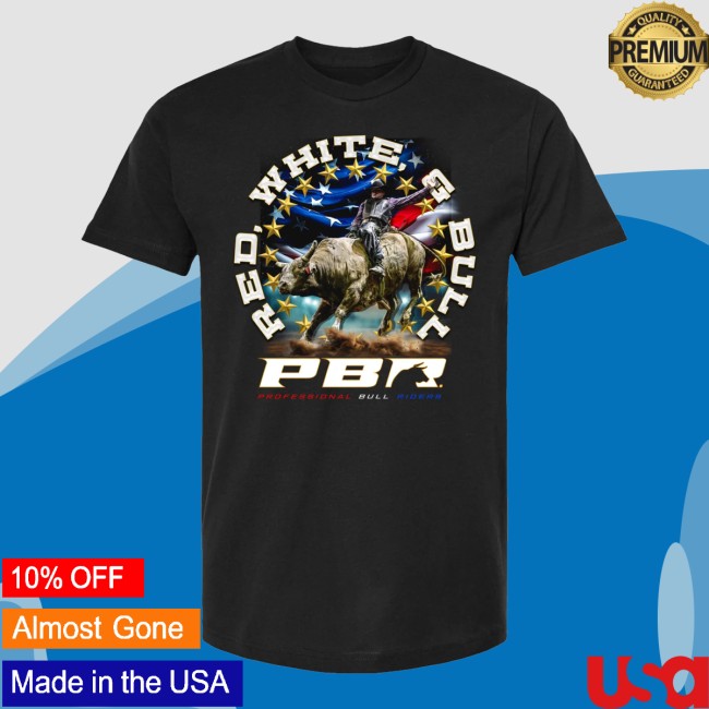 Pbr Shop Merch Pbr Red White & Bull Spotlight T-Shirt Black 2 Pbr Shop Merch Pbr Red White & Bull Spotlight T-Shirt Black