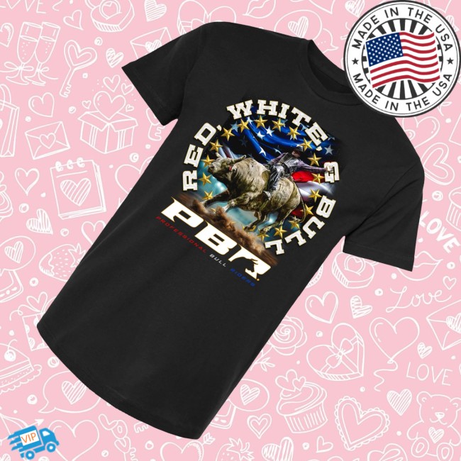 Pbr Shop Merch Pbr Red White & Bull Spotlight T-Shirt Black 3 Pbr Shop Merch Pbr Red White & Bull Spotlight T-Shirt Black